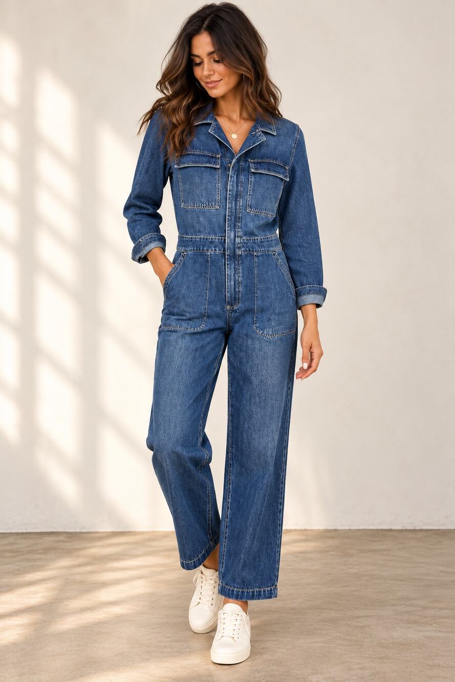 NEW Madewell Dewitt Wash Zip Front Iconic Utility Coverall Denim Jean Jumpsuit